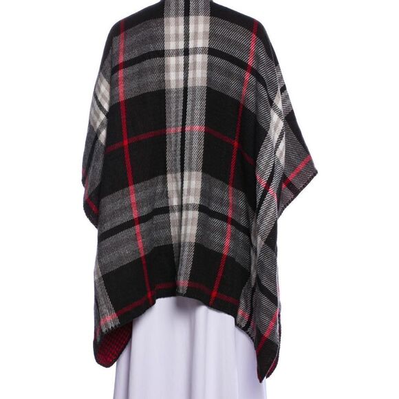 Woolrich Red Black Cape/Shaw Reversible Wool *WARM & COZY - Picture 9 of 12